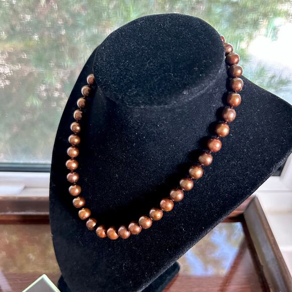 14K Brown Cultured Freshwater Pearl Necklace w/ Box & Pouch Ross-Simons - Picture 10 of 13